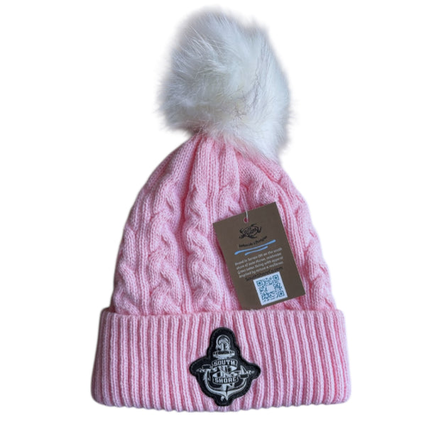 South Shore™ Anchor Rubber Patch Pom Pom Toque | Lakeside Winter Essential